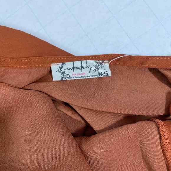 Free People Mini Slip Dress Small New with Tags Drawstring Sides Cinnaber - Picture 6 of 8